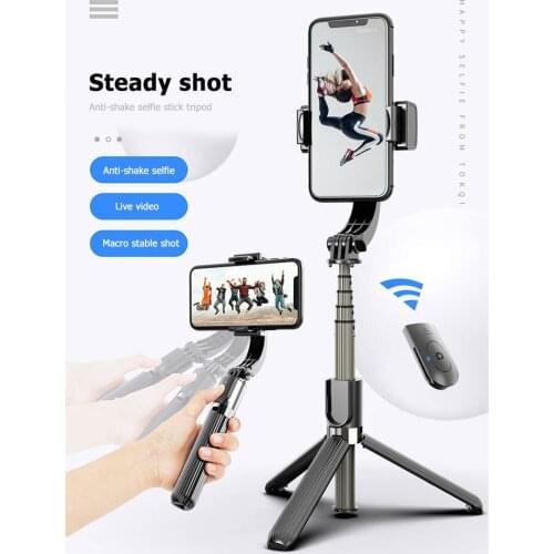 L08 Bluetooth-compatible Tripod For Phone Handheld Gimbal Stabilizer Mobile Selfie Stick Holder Wireless Video Record Selfie