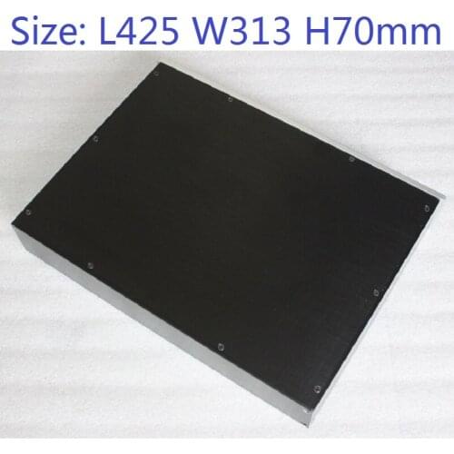 Size L425 W313 H70 DAC Amplifier Housing New Aluminum Simple DIY Hifi Chassis Rear Class A Power Amplifier Box Enclosure WA23