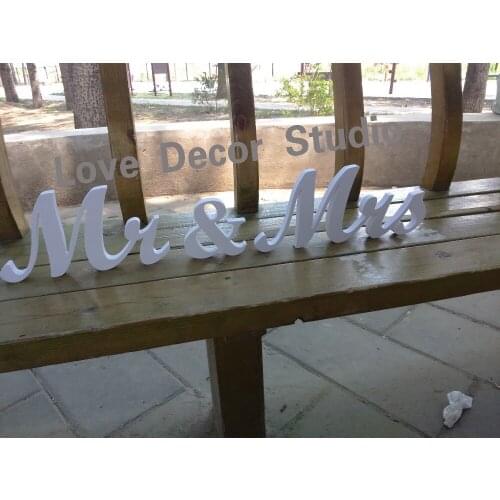 Wedding decoration wooden pvc letters wedding decoration Mr & Mrs letters wedding letters