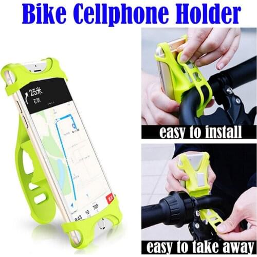 For Daily Ride Only 74g Bicycle Cell Phone Holders Silica Gel Road Bike BMX MTB Telephone Holders 3 Colours for Choose