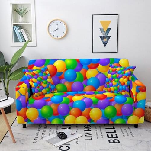 Balloon Print Elastic Sofa Covers for Living Room Stretch Couch Cover Sofa Slipcover Sectional Corner Sofa Cover 1/2/3/4 Seaters