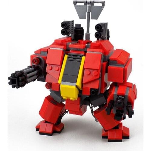 Fantasy Robots Building Blocks Toy 15cm Mech Warrior Action Figure Model Toys For Children Anime Soldier Assemble Bricks Dolls