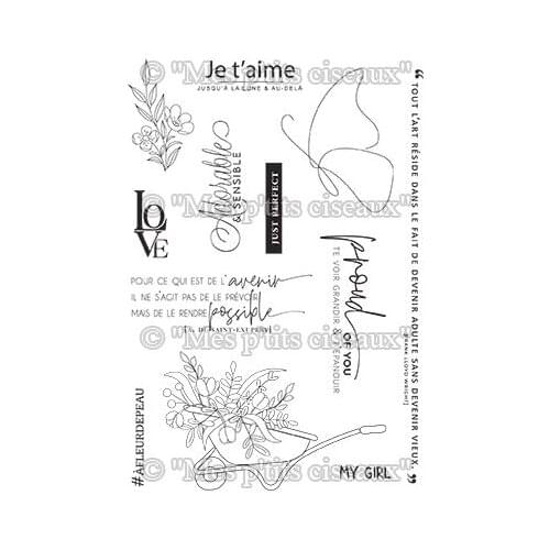 French stamp Clear Stamps for Scrapbooking Transparent Silicone Rubber DIY Photo Album Decor 0702