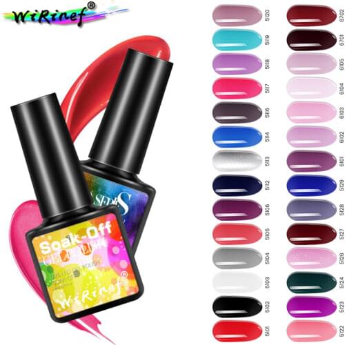 WiRinef 8ml Beautiful Gel Nail Polish Soak Off UV Gel Nail Art Lacquer Semi-Permanent Primer Gel Nail Varnish