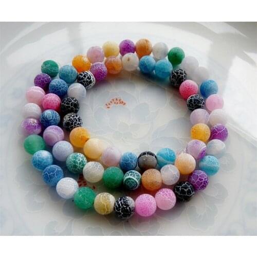 Exquisite women Beautiful 4-12mm Multicolor Dream Fire Dragon Vein Onyx Round Loose Beads 15" Wholesale and retail