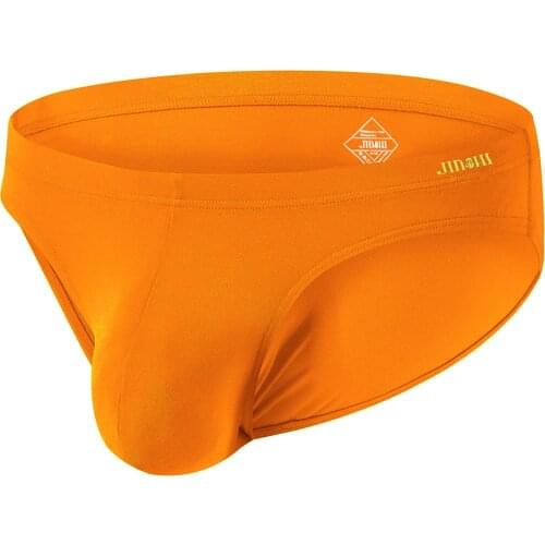 JINSHI Men's White Swimming Trunks