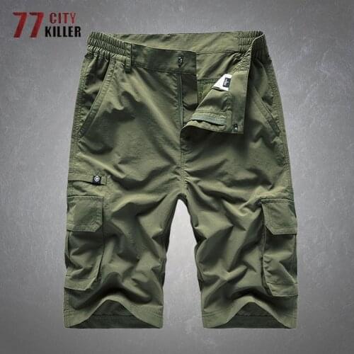 Summer Tactical Shorts Mens Outdoor Sports Climbing Hiking Quick-drying Military Pants Male Casual Multi-pocket Five-point Pants