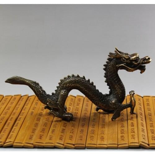 Of copper copper dragons antique Choron bronze bronze antique collection activities decoration Feng Shui mascot