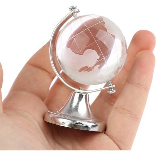 1:12 Miniature Dollhouse Crystal Rolling Globe With Stand Study Livingroom Bedroom Reading Room Furniture Accessory
