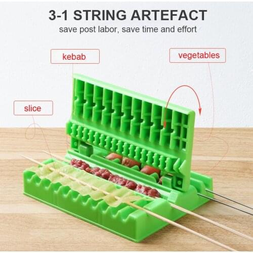 Multifunctional Kebab Artifact Wear Food Kebab Skewer Skewer Machine Beef Pork Machine Barbecue Tools Household Kitchen Gadgets