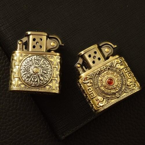 2021 New High-Quality Engraving Craft Kerosene Lighter Metal Retro Classic Old-Fashioned Lighter For Fathers Birthday Gift