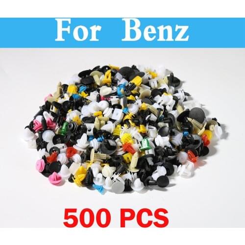 New 500pcs Car Styling General Door Trim Panel Bumper Rivet Retainer For Benz S Glass Cla B E C Gla Cls Gle Glc A45 C63s Amg A