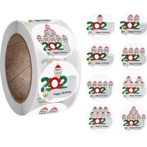 New Arrival 2.5cm 3.8cm Christmas Theme Seal Labels Stickers For DIY Gift Baking Package Envelope Stationery Decoration 2021