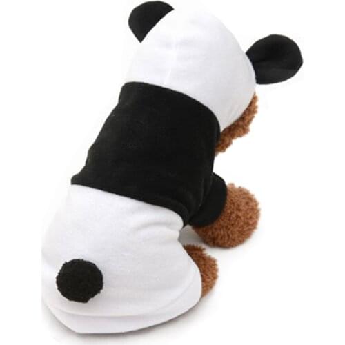Autumn Winter Fleece Panda Shape Dog Clothes Pet Coat for Puppy Dog Clothes Pullover Cartoon Cute Cosplay Costume Outwear