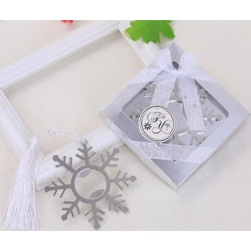 10pcs/lot Wedding Marriage Supplies Return Event Lucky Draw Snowflake Beer Opener