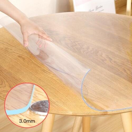 Plastique Tischdecke Wedding Waterproof Tovaglie Round Mantel Redondo PVC Tablecloth Cover Nappe Toalha De Mesa Table Cloth