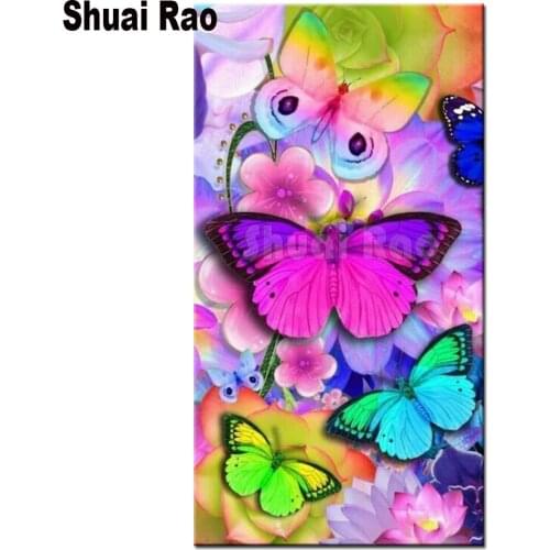 Full butterfly 5D DIY Diamond Painting Diamond Embroidery colorful birds Picture of Rhinestone Mosaic diamond Bead home Decor