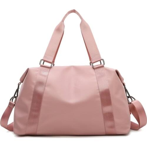 Simple Waterproof Nylon Duffle Bag Travel Bag Big Shoulder Bag Women Weekend Bag Duffel Bag Men Luggage Yoga&Gym&Fitness Bag