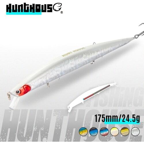 Hunthouse tide slim minnow floating 175mm 24.5g isca seabass fishing lure wobblers hard bait leurre isca artificial lure