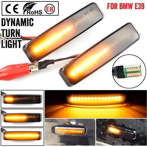 Led Dynamic Turn Signal Light Side Marker Fender Sequential Lamp Blinker Indicator Trim Cover For BMW 5 Series E39 1995-2003 M5