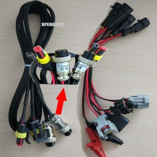 Common rail injector tester drive lines plug Kit electromagnetic piezo test data extension line for Common rail injector tester