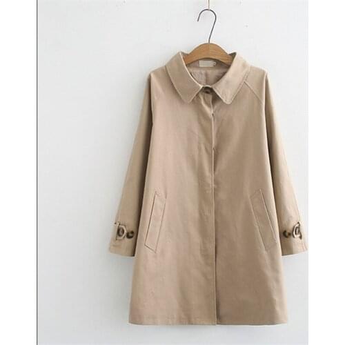 Spring Autumn New Plus Size Trench Coat Women Fashion Single-breasted Windbreaker Overcoat Loose Casual Outerwear Women 4XL G031