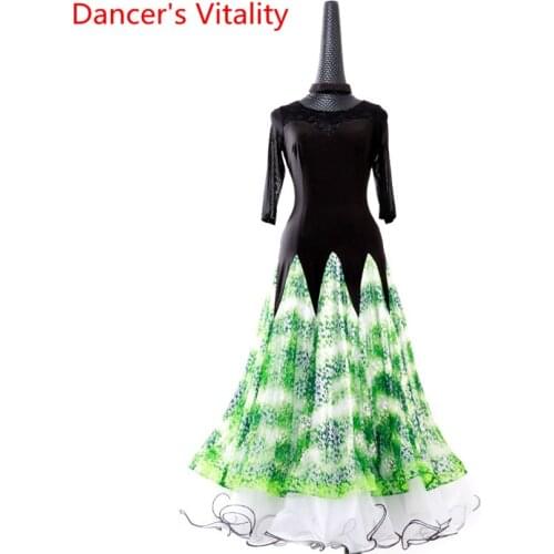 Waltz dance skirt dress skirt dress adult female new modern dance dress ballroom dance piece dress