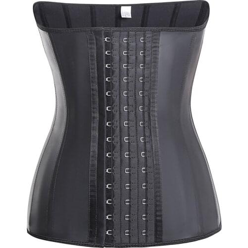 YAGIMI Women Latex Waist Trainer Cincher Body Shaper Slimming Underbust Corset Tummy Control Girdles Long Torso Fajas Shapewear