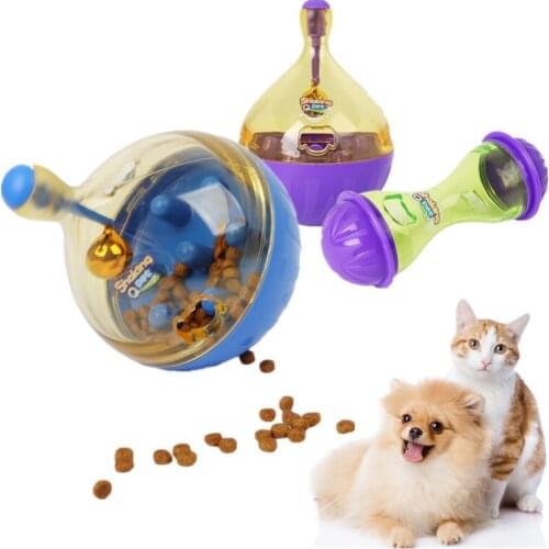 Funny Pet Treat Food Ball Toys Pet Cat Dog Slow Feeder Leakage Food Dispenser Interactive Pet Tumbler Shaking Toys Slow Feeding