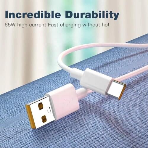6A Super Dart Charger Cable Fast USB Type C Charging Data Cord for Xiaomi Poco M3 X3 NFC F2 Mi 11 9 Samsung Huawei OPPO