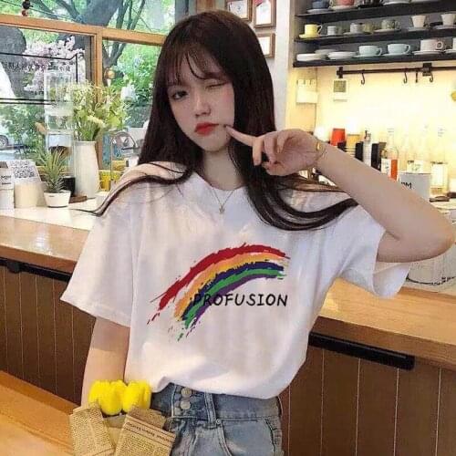 Fashion Printed T-shirts for Women White Summer Short Sleeve Tees Casual Cotton O-neck Letter Looses Tops Female Blusas Mujer