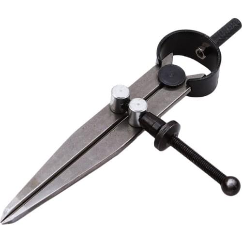 1PC Carbon steel Scriber Divider Wheel Compass Leather Stitch Hole Distance Measure Compass Leather Divider Tool