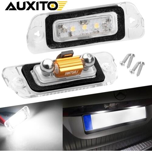 2pcs For Mercedes-Benz GL Class X164 ML Calss W164 R Class W251 Accessories Led License Plate Light Canbus No Error 6000K White