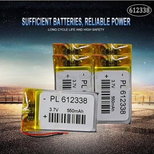 20pcs lithium polymer battery 612338 062238 3.7V MP3 MP4 MP5 GPS DVD DIY Speaker millet Bluetooth 550MAH