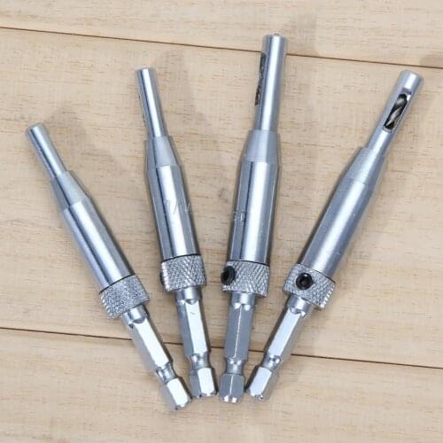 4 pcs HSS Self Centering Hinge Drill Bits Set Door Cabinet Opener woodworker puncher hexagonal bit