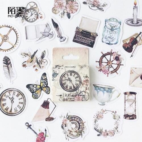 46 Pcs/Lot Vintage Gothic Mini Paper Sticker Decorative Diary Scrapbooking Label Stickers Kawaii Stationery Papeleria
