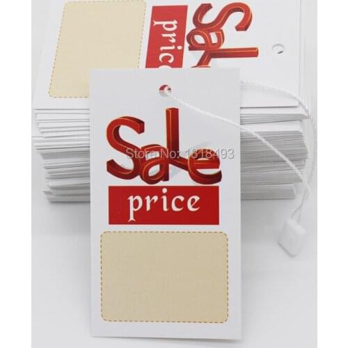 Free shipping sale price tag/sale label/blank tag/clothing paper tag/customize printed hang tag/clothing label/ 200 pcs a lot