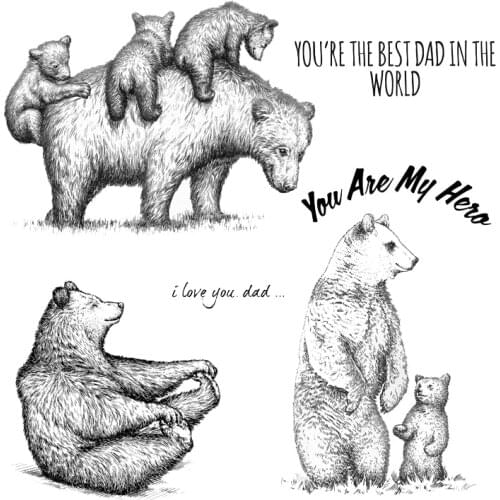 DABOXIBO Cute Bear Clear Stamps Mold For DIY Scrapbooking Cards Making Decorate Crafts 2021 NEW Arrival