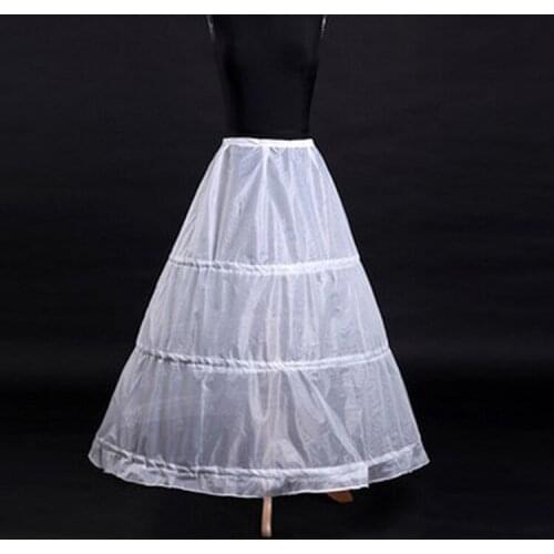 Long Wedding Bridal Petticoats for Wedding Dress 3 Hoop Ball Gown Crinoline Petticoat Wedding Accessories Petticoat