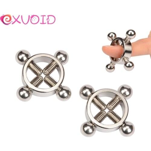 EXVOID 1 Pair Teat Clip Massager Nipple Clamps Sex Toys For Couples Breast Flirting Toys SM Bondage Clitoris Clip Stimulator