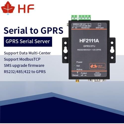 HF2111A Industrial Modbus Serial RS232 RS485 RS422 to GPRS Converter Device Serial Server