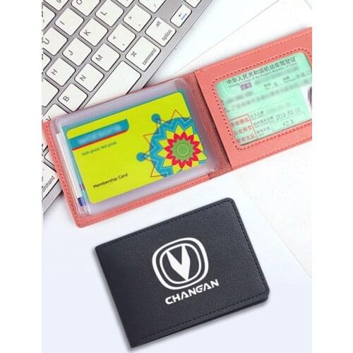 Car Leather Driving Documents Protective Case Bank Credit Card Holder For Changan CS55 CS75 CS35 CS95 Accessories