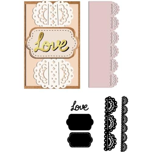 YaMinSanNiO Crafts Metal Steel Cutting Dies Scalloped Lace Border Stencil for DIY Scrapbooking Paper/photo Cards Embossing Dies