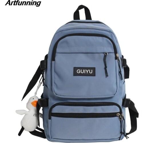 Artfunning Cute large-capacity backpack school bag for teenagers boys girls waterproof backpacks Orthopedic schoolbags mochilas
