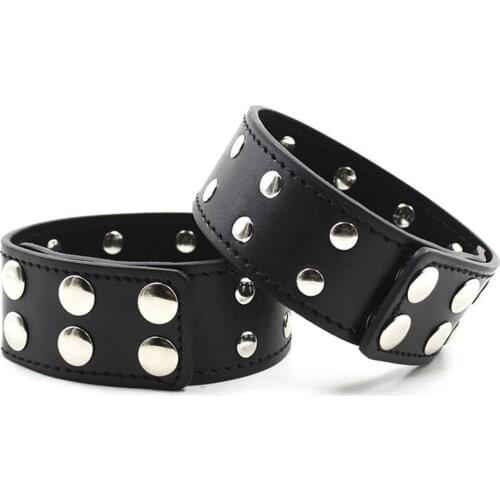 PU Leather Handcuffs Arm Bracer Men Guard Protector Arm Binding Straps Restraint Wrist Cuffs Armband Toys for Adult Couples Game