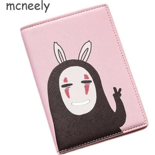 Mcneely Japan Style Spirited away Passport Covers Travel Accessories Creative ID Bank Card Bag Women Passport Business Holder