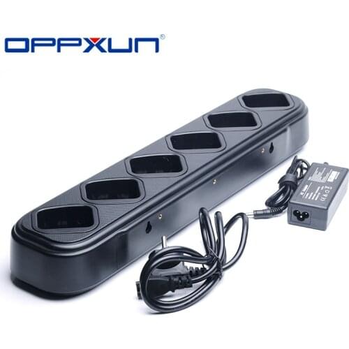 OPPXUN Multiplex Charger 6-Way Walkie Talkies for Motorola GP3688 GP3188 EP450 PR400 CP140 CP150 CP160 CP180 CP200 CP250 Radios