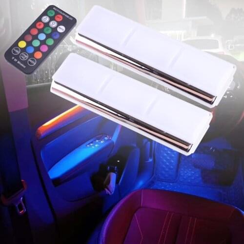 Plastic Left Right Front Rear RGB LED Multi-Color Car Interior Floor Decorative Atmosphere Lamp Ambient Light Accessories