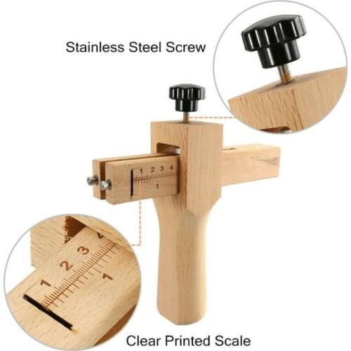 Hand Cutting Tools Wood Adjustable Strip and Strap Cutter Craft Tool Leather Hand Cutting Tools