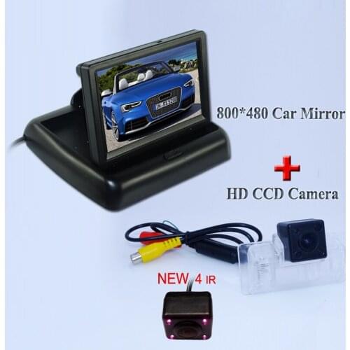 4.3" Auto Parking Rearview Monitor 4.3" Car Foldable Monitor+ 4IR night vision rear camera for Teana / Altima 2013~2015